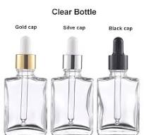 10X 15ml 30ml 50ml 100m Flat Frosted Matte Clear Black Glass ...