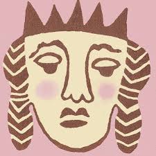 Bloomsbury Style Butterfly and Flowers From a Gouache Painting