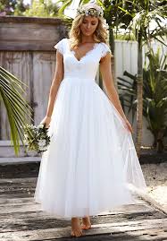 Madi Lane Wedding Dresses Tea Length Wedding Dress Summer Wedding Dress Wedding Dress Cap Sleeves