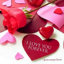 How to make #love card with hearts. Write Name I Love You Greeting Cards Images