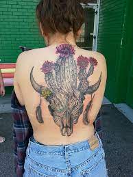 Vidalia, ga henna tattoo artists. Cactus Cow Skull Tattoo By Cody Welch In Valdosta Ga At Hollywood Twisted Needle Http Instagram Com Thecodyhollywoods Cow Skull Tattoos Tattoos Great Tattoos