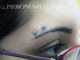 Piercings By Aj Fresh 16g Horizontal Eyebrow Surface Piercing With Eyebrow Piercing Eyebrow Jewelry Face Piercings