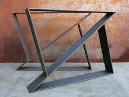 pieds de table metal z lot de 2 by steelimpression etsy table exterieur bois table bois et fer table de salle a manger bois