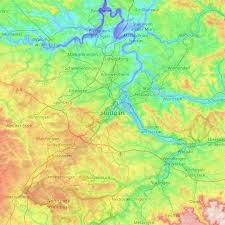 Frankreich / paris & umgebung landkarte. Topografische Karte Stuttgart Hohe Relief