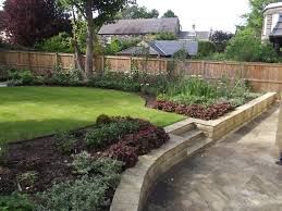 Raised Rear Garden With Drainage Problem Olive Garden Design And Landscaping Garden Bed Drainage Backyard Landscaping Designs Back Garden Design