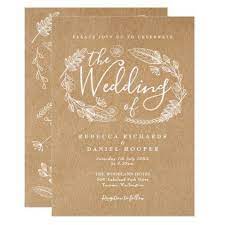 Rustic Botanical Floral Garland Script Wedding Invitation Zazzle Com Script Wedding Invitations Wedding Invitations Wedding Invitation Design