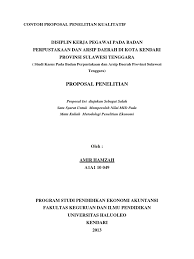Contoh Proposal Penelitian Kualitatif