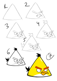How To Draw A Yellow Angry Bird Step By Step Easy Cartoon Drawings Art Drawings For Kids Bird Drawings Here you can learn how to draw an angry bird! how to draw a yellow angry bird step by