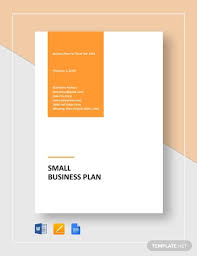 Business plans vary in content and size according to the nature and size of the business concerned and on the emphasis that is placed on certain critical areas as opposed to others. Small Business Plan Template 18 Word Excel Pdf Google Docs Apple Pages Format Download Free Premium Templates