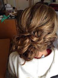 Side Bun Curly Bun Messy Bun Updo Beachy Hair Wedding Hair Bridal Hair Side Swept Updo Prom Hair Bridesmaid Hair Side Beachy Hair Side Curls Hairstyles