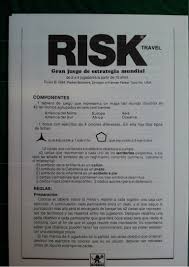 Es un optimo regalo tiempo parcial:. Instrucciones Juego De Mesa Risk De Borras Ano 1987