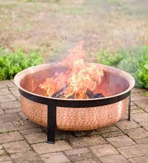 Create A Beautiful Cozy Place For Friends To Gather On Cool Nights With Our Hammered Copper Wood Burning Fire P Copper Fire Pit Wood Burning Fire Pit Fire Pit