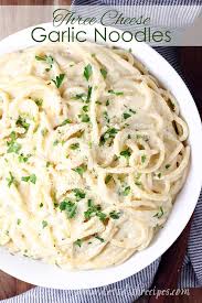 Mash garlic and salt in a large bowl until a paste forms. Three Cheese Garlic Noodles Let S Dish Recipes