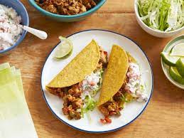 Ground Chicken Tacos With Creamy Salsa Recipe Food Network Recipes Ground Chicken Tacos Fodmap Recipes