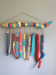 Painted Driftwood Wallhanging Windchime Painted Driftwood Wind Chimes Painted Sticks