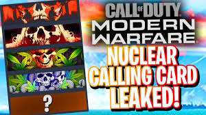 Anyone else have or know of a source for this info? Casey Aka Razinon On Twitter Nuclear Calling Card Revealed All Killstreak Cards In Modern Warfare Https T Co N0w4mjor2f Callofduty Modernwarfare Nuclear Cod Mw Pc Fps Twitch Stream Streamer Guide Breakdown Multiplayer Twitchtv