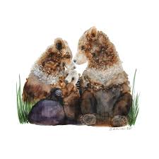 Rustic bear baby nursery ideas. Brown Bear Family Watercolor Woodland Nursery Art Tiny Toes Design