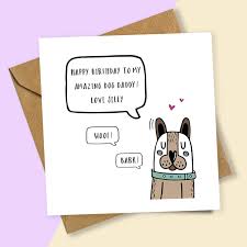 Birthday Greetings For Daddy Personalised Happy Birthday To My Amazing Dog Daddy Card Pet Etsy Dog Birthday Card Dog Dad Card Daddy Birthday Card