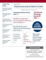 November December 2019 Issue Of Becker S Clinical Leadership Infection Control