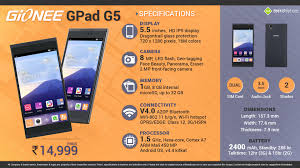 Quick Facts about Gionee GPad G5