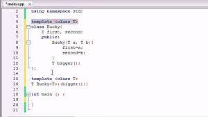 Everything in c++ is associated with classes and objects, along with its attributes and methods. 60 C Programming Tutorials Class Templates Video Dailymotion