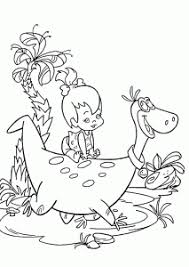 The set includes facts about parachutes, the statue of liberty, and more. Pebbles And Dino Coloring Pages For Kids Printable Free Flintstones