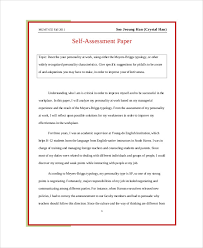 A travel writer shares her experience being forced to sit still. Free 5 Self Assessment Essay Samples In Ms Word Pdf