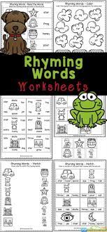 rhyming words worksheets pdf for kindergarten