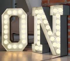 Vegas Style Metal Letter Lights Retro To Go Alphabet Lighting Light Letters Light Bulb Letters