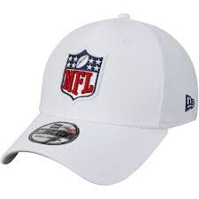 Nfl New Era Shield Logo 39thirty Flex Hat White Shieldmerchandise New Era Shield Logo Hats