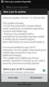 Htc One M7 Gets New Software Update 6 09 401 12 With Fix For Critical Nfc Module Defect Ota Link Software Update Htc One M7 Htc One