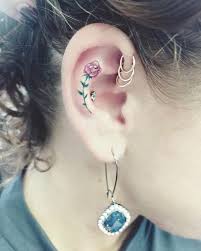 Inner Ears Tattoo Models Kulak Ici Dovme Modelleri Inner Ear Tattoo Beginner Tattoos Body Art Tattoos