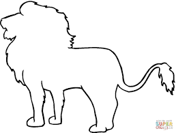 Free printable lion coloring pages. Simple Drawing Lion Outline Peepsburgh