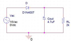 Half Wave Rectifier Circuit With And Without Filter Circuit Circuit Diagram Electronics Circuit