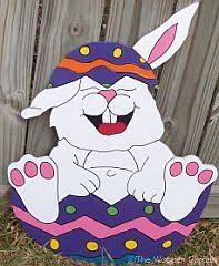 Laughing Bunny In Egg Easter Yard Art Easter Yard Art Easter Art Christmas Yard Art