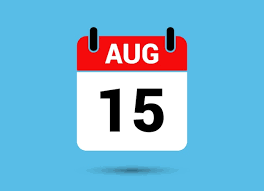 Premium Vector | August 15 Calendar Date Flat Icon Day 15 Vector Illustration