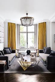 This primarily black and white room features. 49 Stylish Living Room Ideas To Copy Now White Walls Living Room Yellow Living Room Living Room Grey