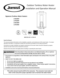 Academia.edu is a platform for academics to share research papers. Warning Jacuzzi Tankless Water Heaters Manualzz