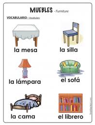 These objects are usually kept in a house or other building to make it suitable or comfortable for living or working in. Spanish Los Muebles Furniture The Wise Nest