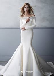 Minimal Design Wedding Dress Bridal Haute Couture Collection Beautiful Luxury High F Mermaid Wedding Dress With Sleeves Silk Wedding Gown Modern Wedding Dress