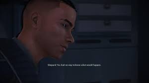 Just finished ME1 with Kamari Shepard: Class: Vanguard Origin: Colonist  Reputation: Sole Survivor Made sure to do all the side quests regarding  Cerberus, as well as the ones for Garrus, Wrex, and