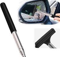 Retractable Rearview Mirror Wiper Car Glass Water Remover Cleaning Tool