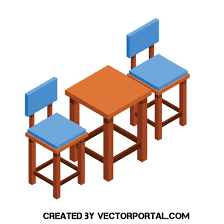 Table And Two Chairs In 2020 Vector Free Free Vector Images Vector