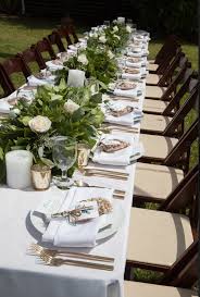Dark Wood Folding Chairs With Banquet Tables And White Linens Wood Folding Chair Wedding Reception Chairs Reception Chair
