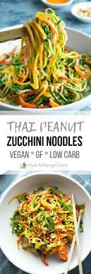 Thai Peanut Zucchini Noodles Recipe Zoodles Recipe Recipes Zucchini Noodle Recipes Vegetarian Recipes