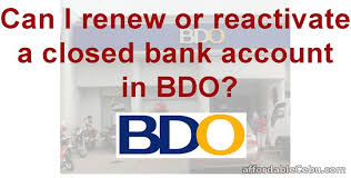 According to bdo, ofws applying for the kabayan savings . Can I Renew Or Re Activate My Closed Bank Account In Bdo Banking 29654