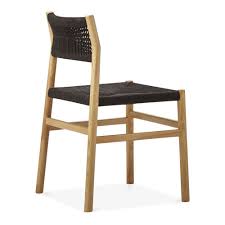 Southbank Wooden Dining Chair Black Rattan Seat Natural Dining Chairs Woven Dining Chairs Industrial Dining Chairs