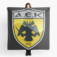 Aek athens logo png 512×512 size. Aek Athens Scarves Redbubble