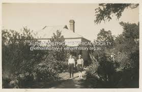 Photograph, Ernest Samuel Shillinglaw's children, Leslie Ernest and Melva  at their home in Badger Creek, Healesville, c.1937