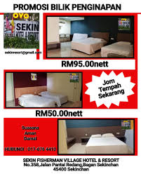 Travelers looking for a place to eat close to sekin fisherman village hotel & resort can head to restoran bagan sekinchan (0.8 mi), restaurant kim kee (1.2 mi), or redang station no 15 (0.6 mi), all of which are within walking. Sekin Fisherman Village Hotel Resort Home Facebook